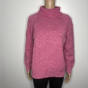 Karen Scott Vibrant Pink Cowl Neck Sweater